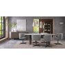Signature Collection Duo Grey Oiled Oak Wide Sideboard with Monte Bianco Sintered Stone Top