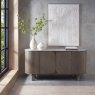 Signature Collection Duo Grey Oiled Oak Wide Sideboard with Monte Bianco Sintered Stone Top