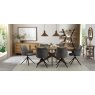 Premier Collection Kristen Oak & Light Weathered Oak 6 Seater Table