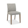 Premier Collection Kristen Oak & Light Weathered Oak Upholstered Chair - Grey Fabric (Pair)