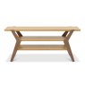 Premier Collection Kristen Oak & Light Weathered Oak Open Media Unit