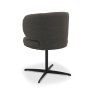 Gallery Collection Marcel - 360° Swivel Chair in a Brown Boucle Fabric with Black Legs (Pair)