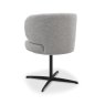 Gallery Collection Marcel - 360° Swivel Chair in a Grey Boucle Fabric with Black Legs (Pair)
