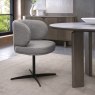 Gallery Collection Marcel - 360° Swivel Chair in a Grey Boucle Fabric with Black Legs (Pair)