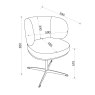 Gallery Collection Marcel - 360° Swivel Chair in a Grey Boucle Fabric with Black Legs (Pair)