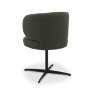 Gallery Collection Marcel - 360° Swivel Chair in a Green Boucle Fabric with Black Legs (Pair)