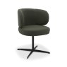 Gallery Collection Marcel - 360° Swivel Chair in a Green Boucle Fabric with Black Legs (Pair)