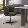 Gallery Collection Marcel - 360° Swivel Chair in a Green Boucle Fabric with Black Legs (Pair)