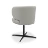 Gallery Collection Marcel - 360° Swivel Chair in a Light Grey Faux Leather with Black Legs (Pair)