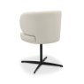Gallery Collection Marcel - 360° Swivel Chair in a Ivory Faux Leather with Black Legs (Pair)