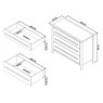Premier Collection Rimini Aged Oak & Weathered Oak 3 Drawer Chest - Grade A3 - Ref #0976