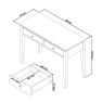 Premier Collection Ashby Soft Grey Dressing Table - Return Item - Grade A3 - Ref #0989