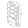Signature Collection Ellipse Fumed Oak Open Display Unit - Grade A2 - Ref #1068