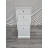 Premier Collection Ashby White 5 Drawer Tall Chest - Grade A3 - Ref #1072
