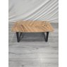 Signature Collection Emerson Rustic Oak & Peppercorn Rectangular Coffee Table - Grade A2 - Ref #1075