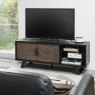 Signature Collection Emerson Weathered Oak & Peppercorn Media Unit - Grade A2 - Ref #1076