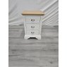 Premier Collection Hampstead Soft Grey & Pale Oak 3 Drawer Nightstand - Grade A2 - Ref #1079