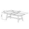 Signature Collection Camden Rustic Oak 4 - 6 Seater Dining Table - Grade A3 - Ref #1084