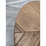 Signature Collection Ellipse Rustic Oak Lamp Table - Grade A2 - Ref #1094