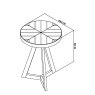 Signature Collection Ellipse Rustic Oak Lamp Table - Grade A2 - Ref #1094
