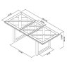Signature Collection Indus Rustic Oak 4-6 Dining Table - Grade A2 - Ref #1104