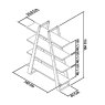 Premier Collection Cadell Aged Oak Open Display Unit - Grade A3 - Ref #1107