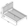 Premier Collection Whitby Scandi Oak & Warm Grey Low Foot End Double Bed Frame 135cm - Grade A2 - Ref #1108