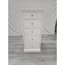 Premier Collection Ashby White 5 Drawer Tall Chest - Grade A3 - Ref #1109