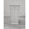 Premier Collection Ashby White 5 Drawer Tall Chest - Grade A3 - Ref #1110