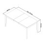 Premier Collection Bergen Grey Washed Oak & Soft Grey 4-6 Extension Table - Grade A3 - Ref #1113