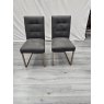 Signature Collection Athena Upholstered Cantilever Chair - Black Fabric (Pair) - Grade A3 - Ref #1114