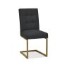 Signature Collection Athena Upholstered Cantilever Chair - Black Fabric (Pair) - Grade A3 - Ref #1114