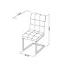 Signature Collection Athena Upholstered Cantilever Chair - Black Fabric (Pair) - Grade A3 - Ref #1114