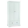 Premier Collection Hampstead White Double Wardrobe - Grade A3 - Ref #1116