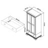Premier Collection Hampstead White Double Wardrobe - Grade A3 - Ref #1116