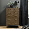 Signature Collection Sienna Fumed Oak & Peppercorn 5 Drawer Chest - Grade A3 - Ref #1117