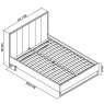 Premier Collection Riva Rustic Oak Panel King Bed Frame 150cm - Grade A2 - Ref #1148