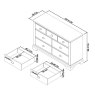 Premier Collection Hampstead White 3+4 Drawer Chest - Grade A2 - Ref #1180