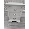 Premier Collection Hampstead White 3 Drawer Bedside Table - Grade A3 - Ref #1185