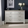 Premier Collection Montreux Grey Washed Oak & Soft Grey 6 Drawer Wide Chest - Grade A3 - Ref #1190
