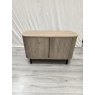 Signature Collection Vega Grey Oiled Oak & Peppercorn Narrow Sideboard - Grade A3 - Ref #1194