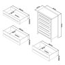 Premier Collection Rimini Aged Oak & Weathered Oak 5 Drawer Chest - Grade A3 - Ref #1197
