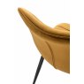 Gallery Collection Rothko - Mustard Velvet Fabric Chair with Black Legs (Pair)