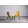 Gallery Collection Rothko - Mustard Velvet Fabric Chair with Black Legs (Pair)