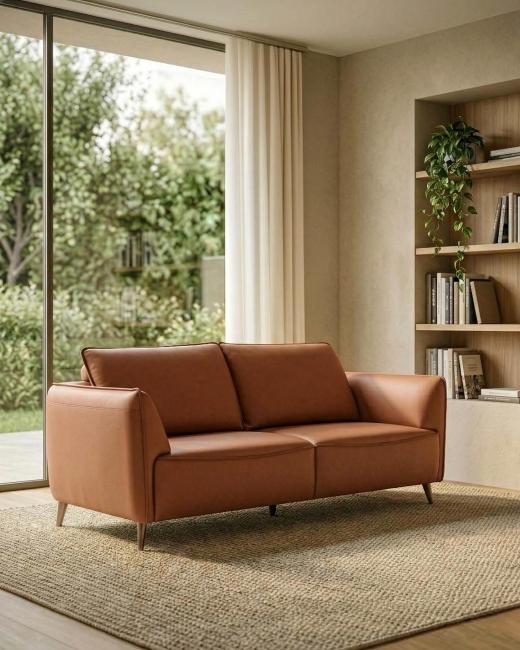 Atlas is a contemporary sofa designed for everyday comfort, with a clean silhouette and sleek metal l...