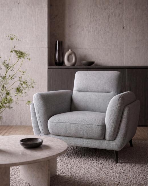 Meet Mara. A relaxed, contemporary armchair designed for everyday living. Featuring supportive, cushi...
