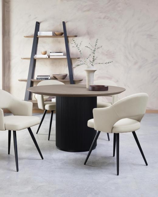 The Jorge Dining Table brings strong architectural character to modern dining spaces. A grey oak vene...