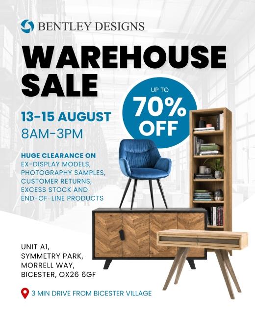 FURNITURE SALE🪑 Save up to 70% at our in-person Warehouse Sale in Bicester. Visit us from 13-15 Au...