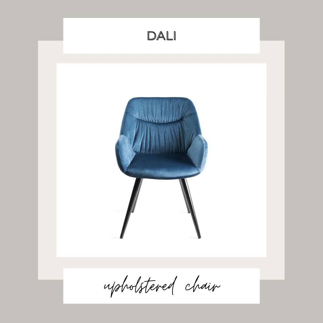 The Dali armchair makes a luxurious addition around your dining table with sumptuous velvet upholster...